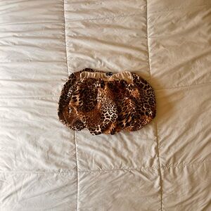 Leopard Print Mini Skirt